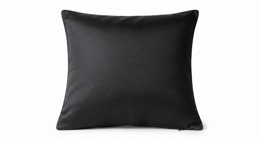 Aami Tumi Silk Cushion Cover – Accent – Black Silk