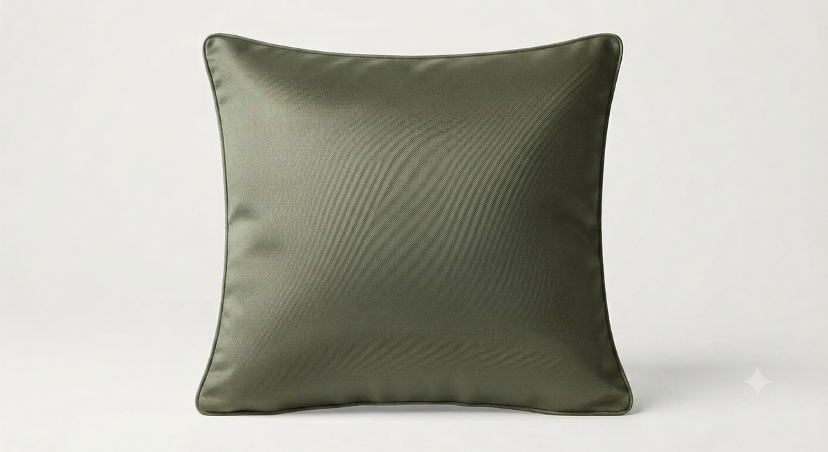Aami Tumi Silk Cushion Cover – Accent – Solid Sage Olive Green