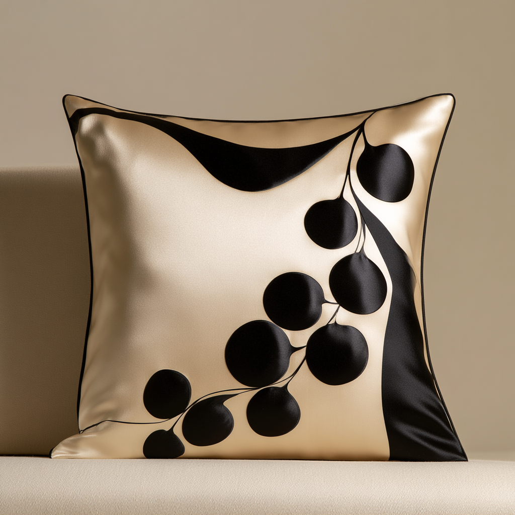 Grapes and Wine Silk Cushion Cover | Luxury Home Decor
