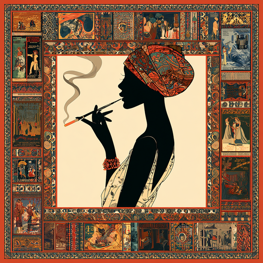 Moulin & You Ornate Baroque Silk Scarf (100x100 cm)